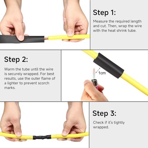 OLIREXD 3:1 Waterproof Heat Shrink Tubing, 1 1/2 Inch Adhesive-Lined Heat Shrinkable Wire Wrap Tube Insulation Sealing Cable Protector DIY 40mm - Image 6