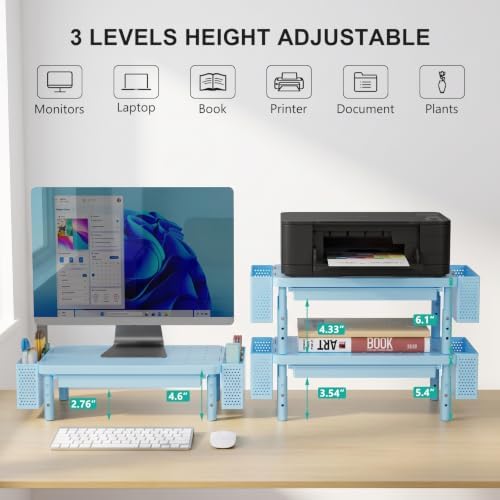 WALI Computer Monitor Stand with Storage and Pen Holder - Image 2