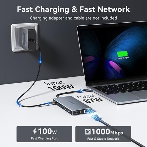 USB C Docking Station Dual Monitor Laptop Docking Station 2 HDMI 4K DP 8K - Image 6