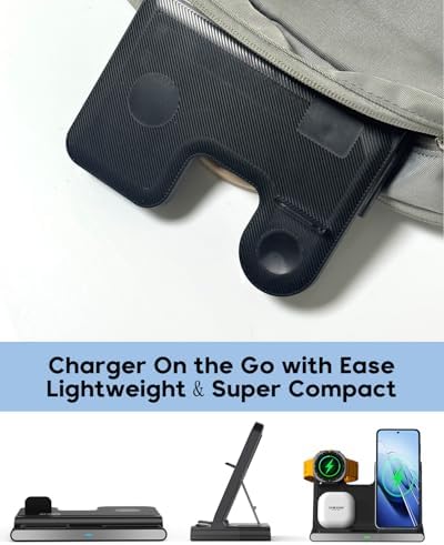 3 in1 Wireless Charger Fast Charging Stand 15W Foldable Phone Charger Stand - Image 7