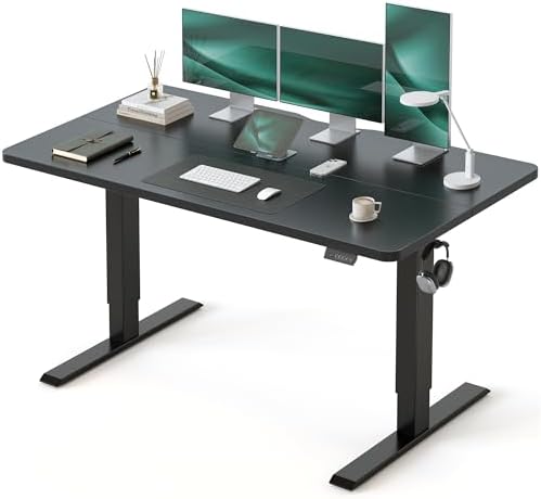 CubiCubi 55 x 24 Electric Standing Desk, Height Adjustable, Black by CubiCubi