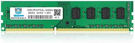 Motoeagle DDR3L-1600 UDIMM 8GB PC3 PC3L 12800U Non ECC Unbuffered 1.35V/1.5V CL11 2Rx8 Dual Rank 240 Pin UDIMM Desktop Memory Ram Module Upgrade by motoeagle