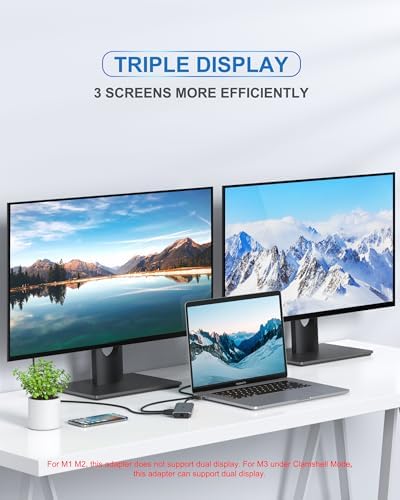 MOKiN MacBook Pro Docking Station Dual Monitor MacBook Pro/Air HDMI Adapter - Image 3