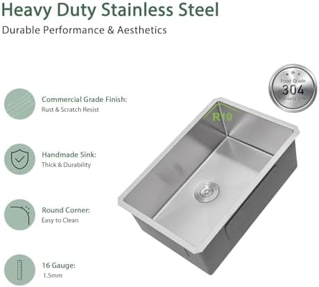 30 Inch Undermount Stainless Steel Kitchen Sink - Image 4