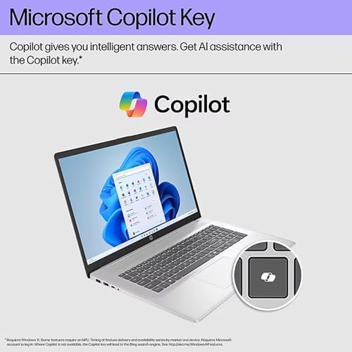 HP 17.3 Inch Business Laptop with Lifetime Microsoft 365 Web | Backlit Keyboard, Fingerprint Reader | Intel 13th Gen 10-Core i5 (4.6GHz) | 16GB RAM, 256GB SSD | WiFi 6 - Image 4