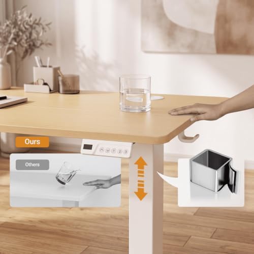 Claiks Electric Small Standing Desk, 32x19 Inch, Nature - Image 5