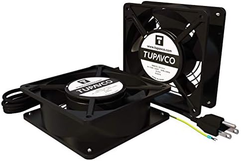 Network Cabinet Fan (2pc Kit) Pair of 120mm 4in Fans 110V AC -Tupavco TP1511 (Pack of 2) - Image 2