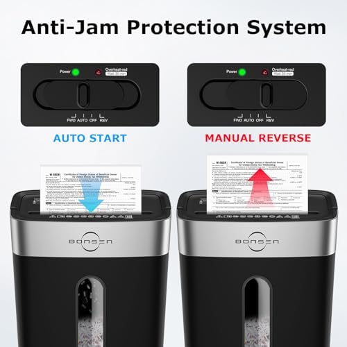 Bonsen 10-Sheet Cross Cut Paper Shredder for Home Office Heavy Duty - Image 6