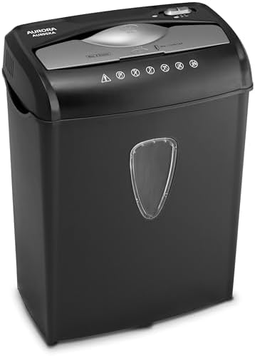 Aurora AU895XA 8-Sheet Professional Cross-Cut Paper and Credit Card Shredder - Image 7