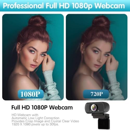 ZIQIAN 1080P Webcam with Microphone, USB Web HD Camera for PC, Laptop&Mac - Image 5