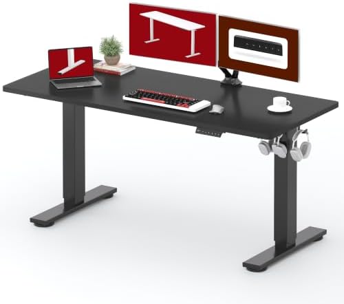 SANODESK 60''x24'' One-Piece Height Adjustable Electric Standing Desk by sanodesk