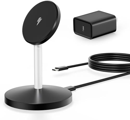 Magnetic Wireless Charger i Phone Stand 15W Fast Mag-Safe Charging Station by Unknown