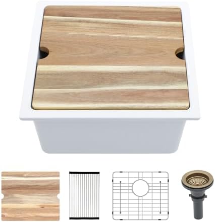 Kichae 18 White Undermount Bar Sink Small Prep Granite Composite Quartz Sink by Kichae