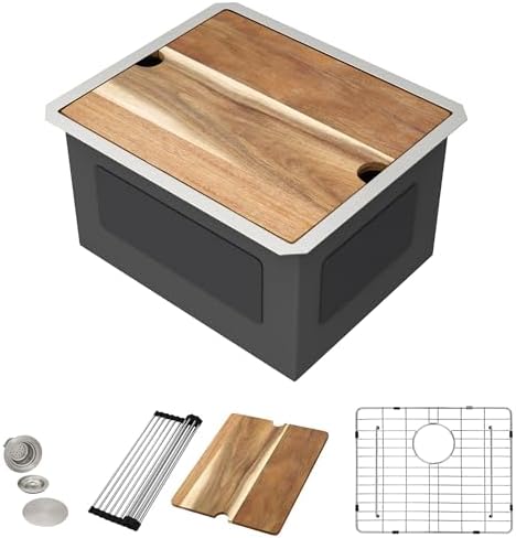21"x18" Undermount Laundry Utility Sink Workstation by FULORNI
