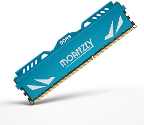 8GB DDR3 RAM 1866MHz PC3-14900 CL10 Desktop Computer Memory, 240-Pin 1.5V 2Rx8 Dual Rank Non-ECC Unbuffered PC Computer RAM Stick Upgrade - Blue by Moaffzey