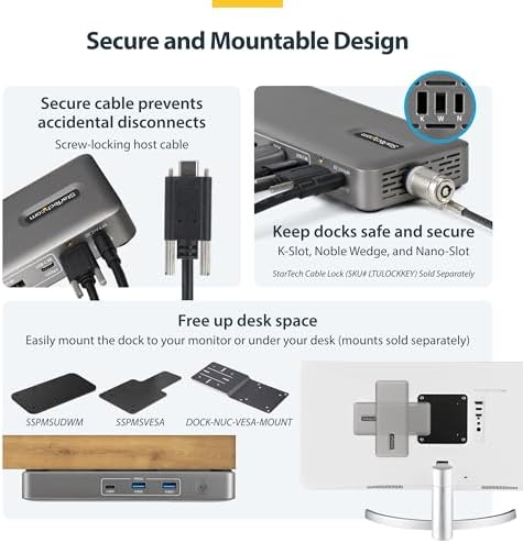 StarTech Driverless USB4 Dock, Dual 4K 144Hz for Mac and Windows, 100W - Image 6
