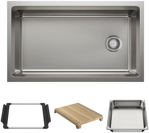 BLANCO Inteos 33" Single Bowl Undermount Stainless Steel Sink by BLANCO