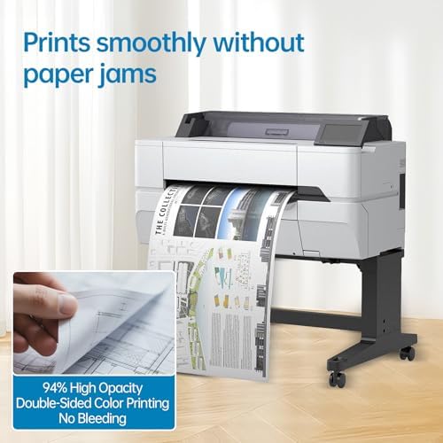 wide format, Inkjet Printer Paper 36 Inch x 150 ft 4 Roll, 2 Inch Core CAD Bond Rolls, 95 Bright, 30lb Plotter Paper for Wide Format Printer - Image 7