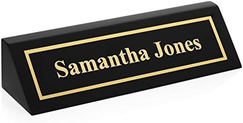 Providence Engraving Custom Wooden Desk Wedge Engraved Name Plate - Image 6