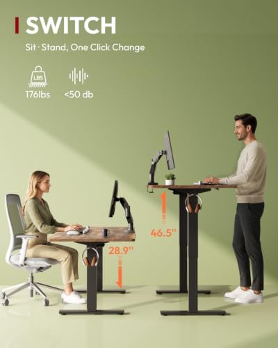SANODESK 1'' Thick One-Piece 48 x 30'' Height Adjustable Standing Desk - Image 2