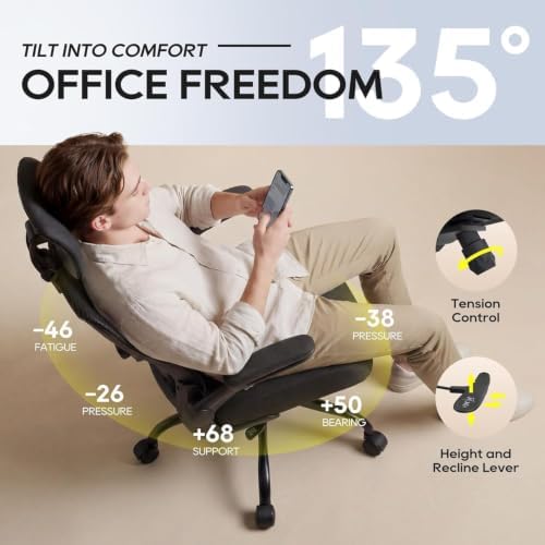 Ergonomic Office Chair for Lower Back Relief, 4-Way Lumbar, 330 LBS - Image 3