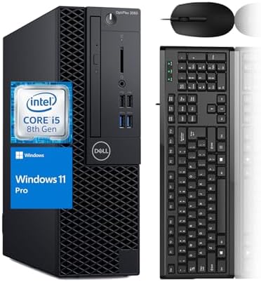 Dell OptiPlex 3060 SFF Desktop PC Computer, Intel Core i5-8500 Up to 4.1 GHz, 16GB RAM, 256GB SSD, Keyboard ＆ Mouse, HDMI, WiFi, BT, OptiPlex Desktop Windows 11 Pro (Renewed) by Amazon+Renewed