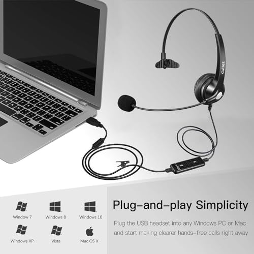 Callez USB Headset with Microphone Noise Cancelling & Audio Controls - Image 5