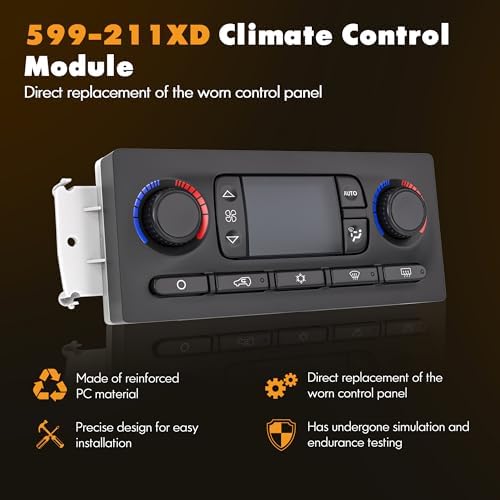 599-211XD Climate Control Module AC Heater HVAC Panel Compatible with 2003-2007 Chevy Silverado GMC Sierra 1500 2500 3500 Tahoe Suburban Avalanche Yukon XL Trailblazer Envoy Hummer H2 Buick Cadillac - Image 4