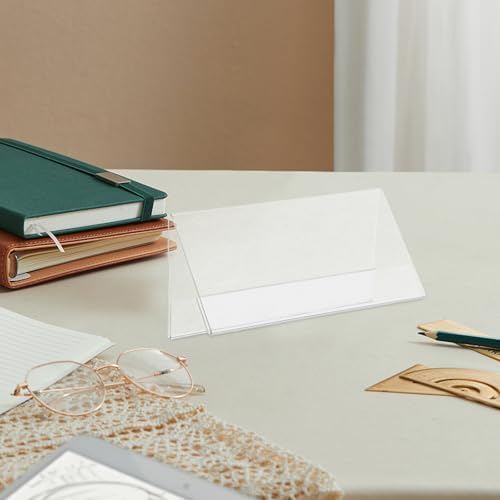 VOSAREA V Shaped Table Tents 10pcs PET Double Sided Name Holders - Image 5