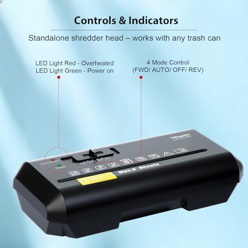 Wingwise 8 Sheets Paper Shredder for Home Office - Image 4