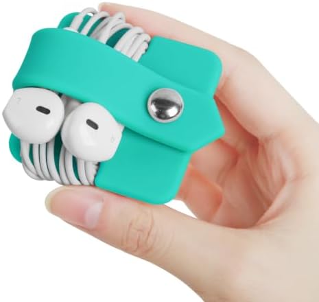 Cord Organizer Earbuds Holder Earphone Wrap Earphones Organizer Headset Headphone Earphone Wrap Winder Cord Manager Cable Winder Set of 3(Blue) - Image 7