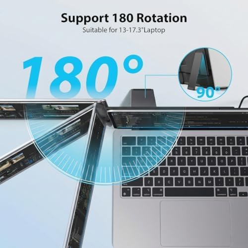 Leudaich One Cable Laptop Screen Extender, 15.6" FHD 1080P IPS Portable Monitor, Ultra-Slim Travel Dual Monitor Fits 13-17" Laptops, Triple Monitor Compatible with Mac/Windows(Driver Required) - Image 4