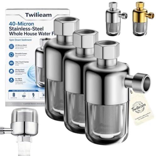 40‑Micron Stainless‑Steel Whole House Water Filter, Spin Down Sediment by Unknown