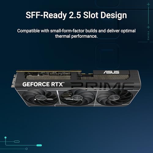 ASUS Prime GeForce RTX 5070 12GB GDDR7 Gaming Graphics Card (NVIDIA Blackwell Architecture and DLSS 4, 2.5 Slot Design, SSF, PCIe 5.0, 3X DisplayPort 2.1b, 1x HDMI 2.1b, PRIME-RTX5070-12G) - Image 2