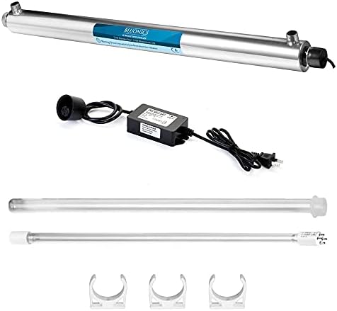 Bluonics 55w Whole House Water Filter System, Well and City Water, 4-Stage uv Treatment, Triple 10 x 4.5 Sediment Carbon Filters, 40 Micron pre-Filter, Extra Filter Set, uv Bulb, 12 gpm - Image 2