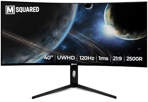 M² Vision 40" 5K2K Ultrawide Monitor, 5120x2160, 120Hz, USB-C 65W, IPS Black, MacBook Compatible, HDR600, Height Adjustable Stand by Unknown