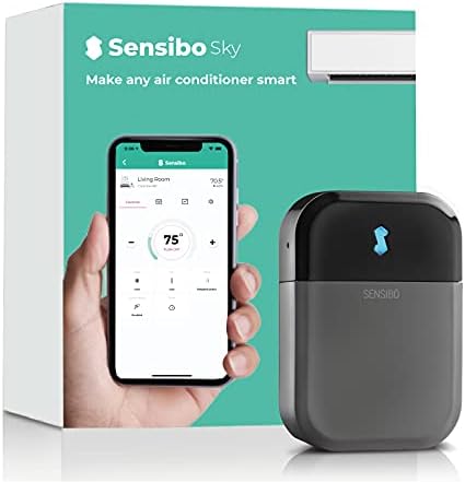 Sensibo Sky, Smart Wireless Air Conditioner Controller. Quick & Easy DIY Installation. Maintains Comfort with Energy Efficient. Automatic Wifi Thermostat Control App. Google, Alexa and Siri Compatible by Sensibo