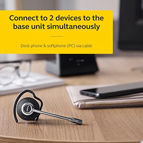 Jabra Engage 65 SE (Second Edition) Wireless Headset, Convertible – Telephone Headset with Industry-Leading Wireless Performance, Advanced Noise-Cancelling Microphone, All Day Battery Life - Black - Image 5