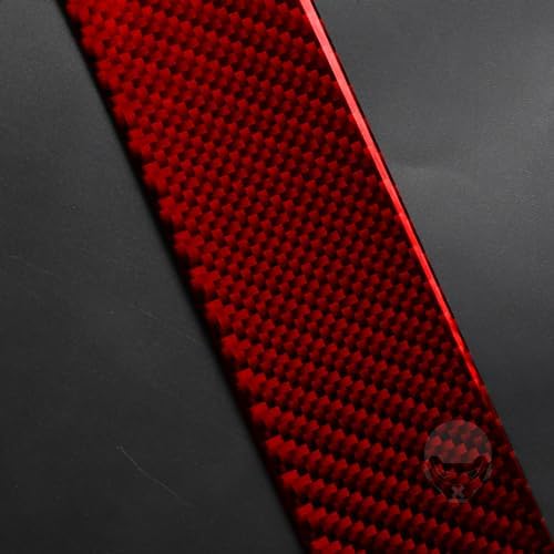 Real Soft Red Carbon Fiber Car Door Pedal Panel Entry Guard Protector Sticker Auto Interior Decoration Accessories Compatible with Benz Smart 2016 2017 2018 2019 2020 2021(Near Door) - Image 5