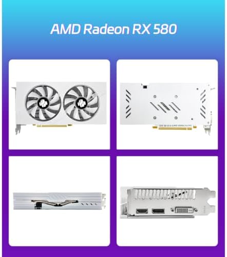MOUGOL AMD Radeon RX 580 8GB GDDR5 Gaming Graphics Card, HDMI/DP/DVI Port - Image 2
