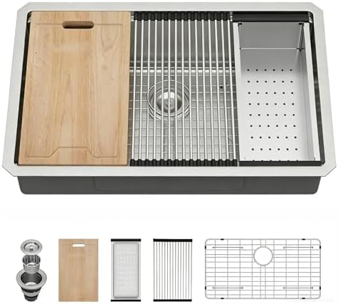 Kichae 32 Undermount Kitchen Sink 16 Gauge Stainless Steel ADA Compliant by Kichae