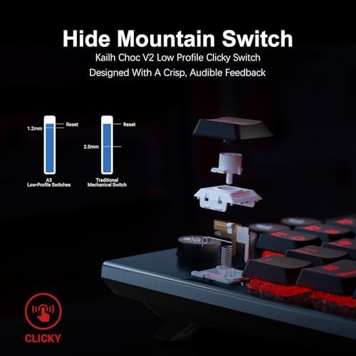 Hexgears Immersion A3 Low Profile Wireless Mechanical Keyboard, Clicky - Image 2
