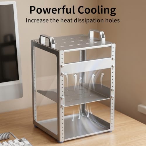 1U Server Rack Shelf, 10 Inch Vented Rack Mount Cantilever Tray, 2 Pack - Image 3