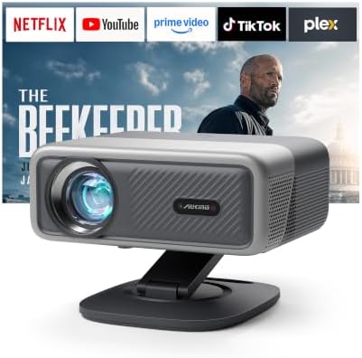 AuKing 5000 ANSI & 70W Dolby 4K Outdoor Projector with Auto Focus by AuKingProjector