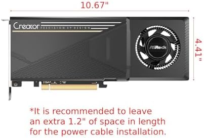 ASRock Intel Arc Pro B60 Creator 24GB Graphics Card, Workstation GPU, Xe2-HPG, 2400MHz, 24GB GDDR6 192-bit, PCIe 5.0, 4X DP 2.1, Blower - Image 4