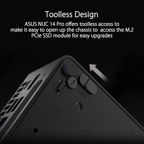 ASUS NUC 14 Pro Tall Full System Mini PC with Intel 14th Gen Core Ultra 5 125H, 16GB DDR5 RAM, 512GB PCIe G4x4 NVMe SSD, Thunderbolt 4, Win 11 Pro, Toolless Chassis Access, VESA Mount Included - Image 5