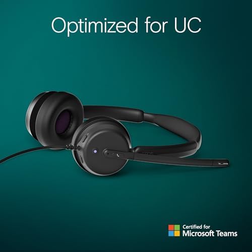 EPOS Impact 460T Binaural On-Ear USB C and USB A Wired Headset with Dual Noise-Canceling Mics, Microsoft Teams Certified, Plug-and-Play, Ideal for Office, Remote Work, Zoom & Business Calls - Image 4