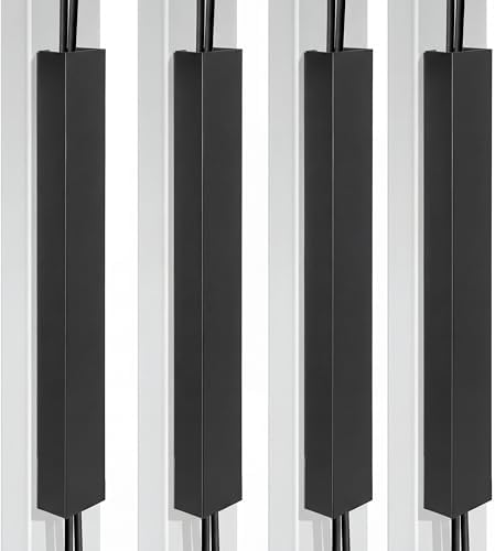Blulu 4 Pack Steel Magnetic 14 Inch Cable Management Channel for Under Desk Leg Vertical Wire Hider Cover Cable Desk Organizer No Drill Cord Organizer Cord Hider Management for Home Office (Black) by Blulu