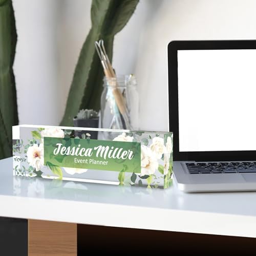 Personalized Acrylic Office Desk Plate with Name And Title Printing - Image 2