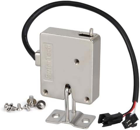 Sutertech 12V Electric Rotary Latch, 330lbs Holding Force Electromagnetic Solenoid Lock, Heavy Duty Carbon Steel Cabinet Latch with Manual Release for Smart Lockers, Vending Machines & Kiosks - Image 2